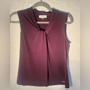 Calvin Klein Purple Sleeveless Blouse Size XS